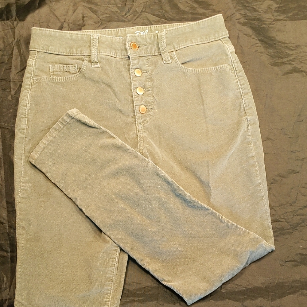High Rise Sage Green Button Fly Cords